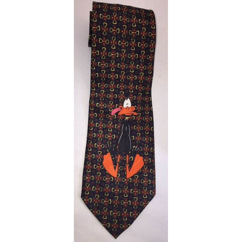 NOS Looney Tunes Mania Daffy Duck Patterned Neck Tie 60"